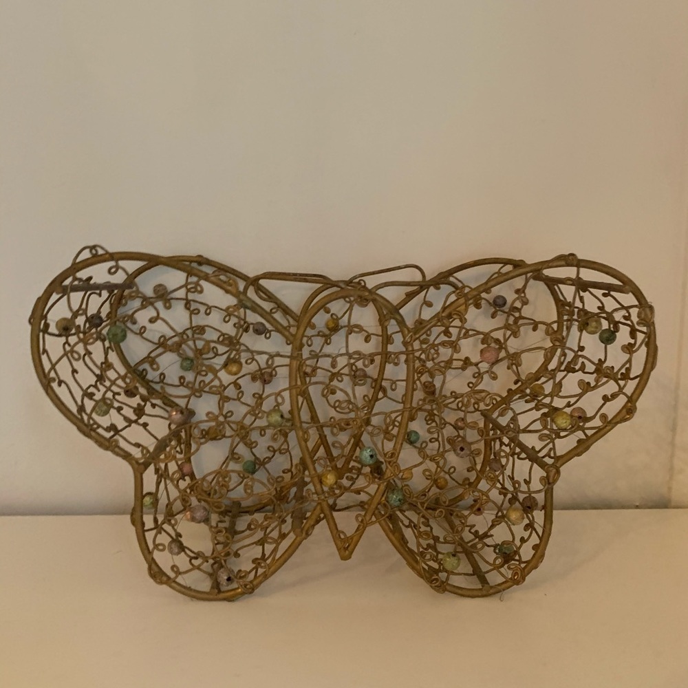 Vintage butterfly basket